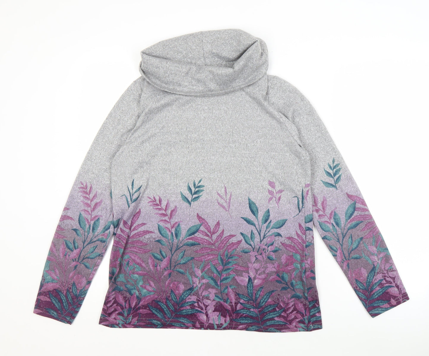 Isle Women's Grey Floral Sweatshirt Size 10-12