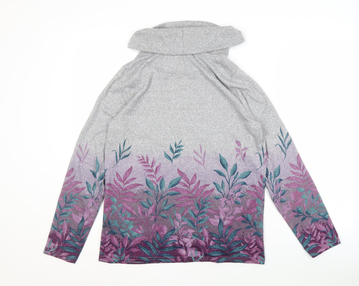 Isle Women's Grey Floral Sweatshirt Size 10-12