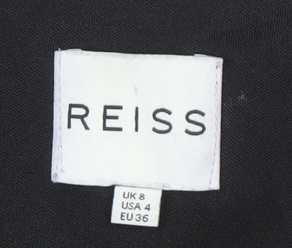 Reiss Women's Black Animal Print Dress Size 8
