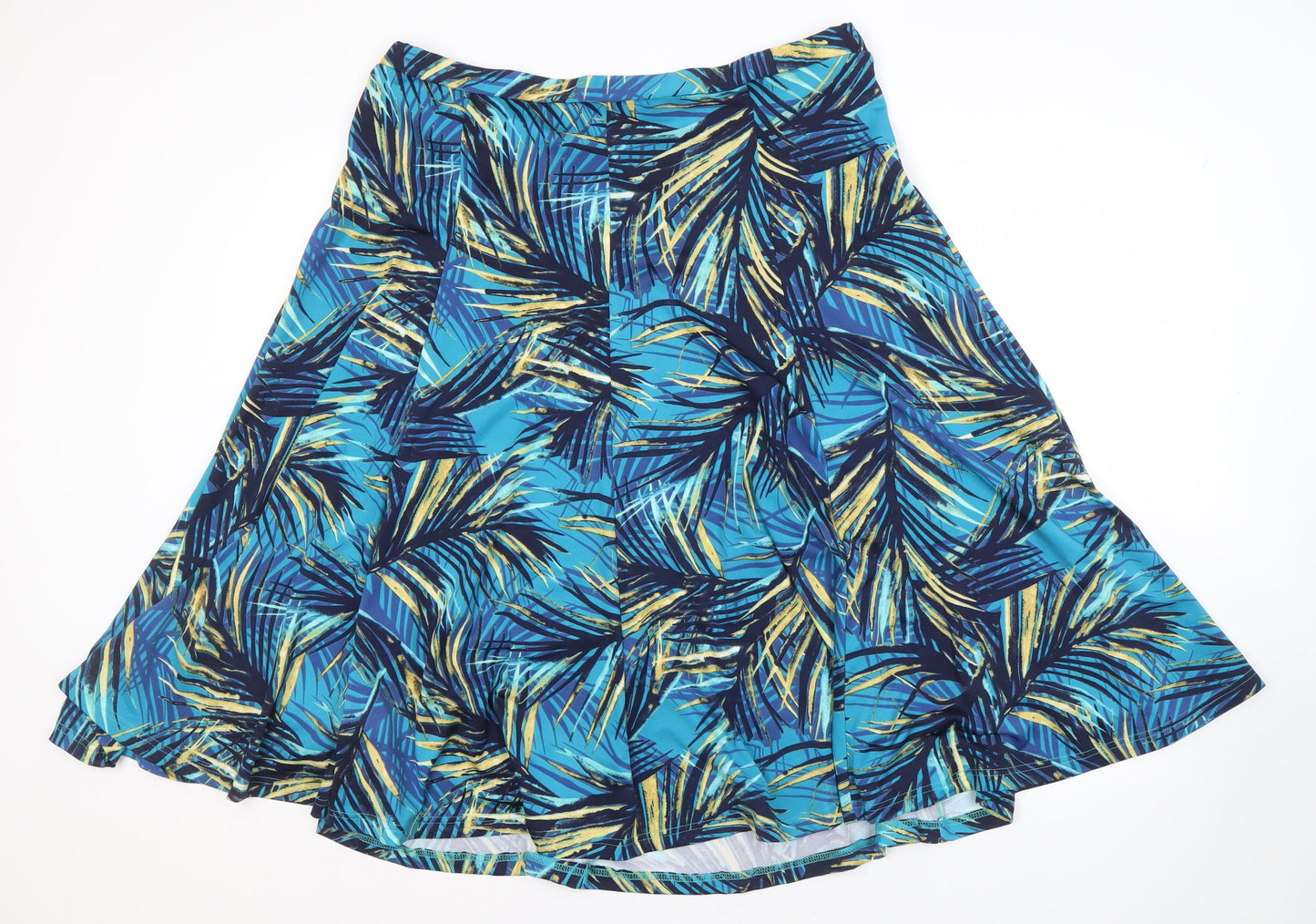 Alexara Women's Blue A-Line Knee Length Skirt