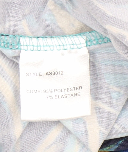 Alexara Women's Blue A-Line Knee Length Skirt