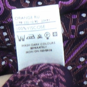 Berkertex Women's Purple Paisley Midi Skirt Size 14