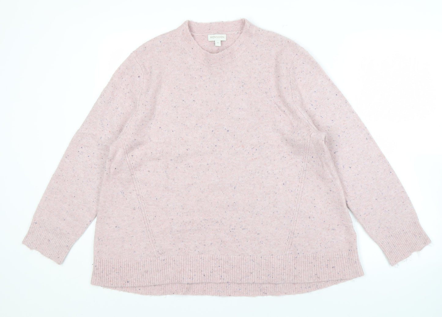 Womens UK Size M Monsoon Pink Pullover Jumper