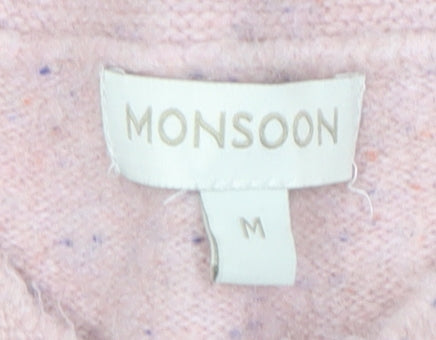 Womens UK Size M Monsoon Pink Pullover Jumper