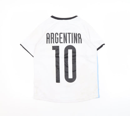 H&M Boys Blue White Football Jersey 9-10 Years