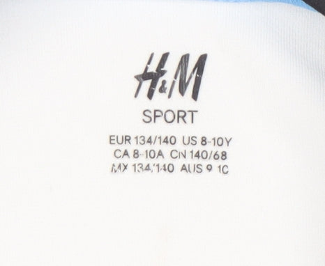 H&M Boys Blue White Football Jersey 9-10 Years