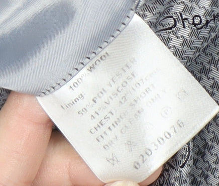 Ben Sherman Black Men's Suit Jacket, Size 42 Short, Wool