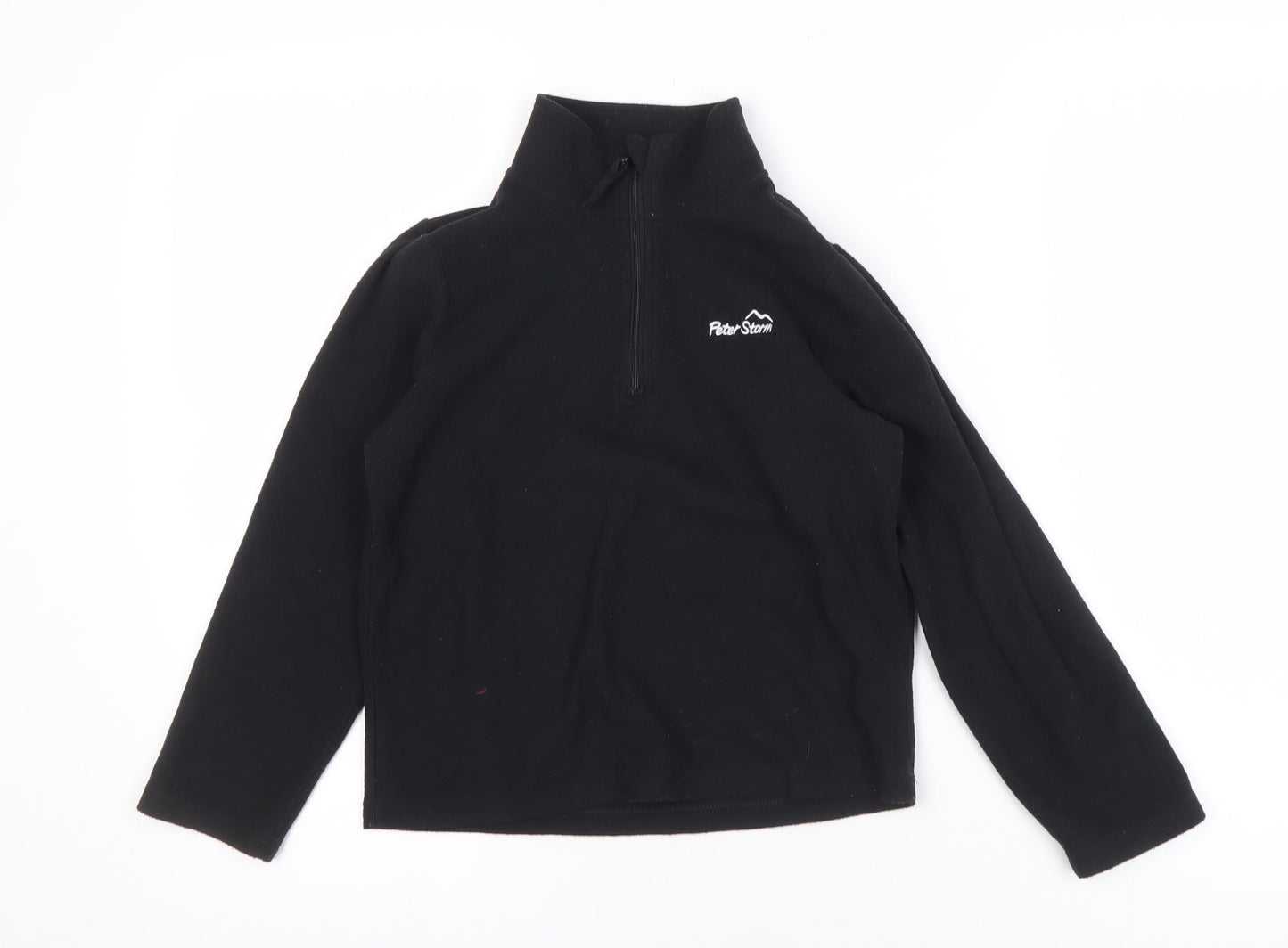 Peter Storm Boys Black Fleece 1/2 Zip Sweatshirt, Size 7-8