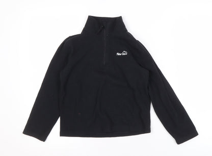 Peter Storm Boys Black Fleece 1/2 Zip Sweatshirt, Size 7-8