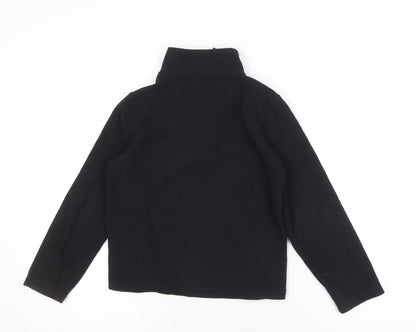 Peter Storm Boys Black Fleece 1/2 Zip Sweatshirt, Size 7-8