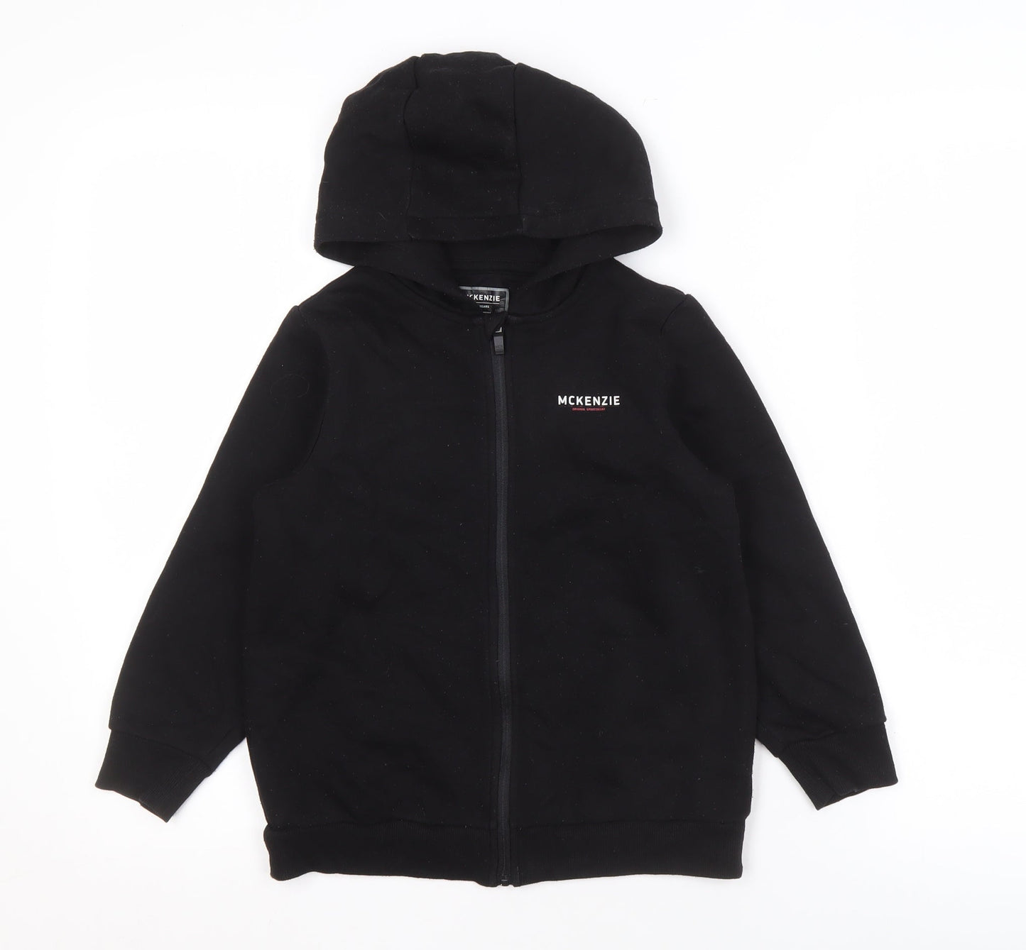 McKenzie Boys Black Zip-Up Fleece Jacket 7-8 Years