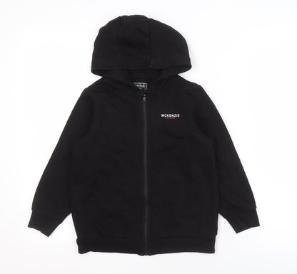 McKenzie Boys Black Zip-Up Fleece Jacket 7-8 Years