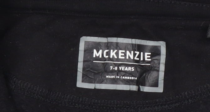 McKenzie Boys Black Zip-Up Fleece Jacket 7-8 Years