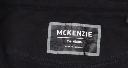 McKenzie Boys Black Zip-Up Fleece Jacket 7-8 Years