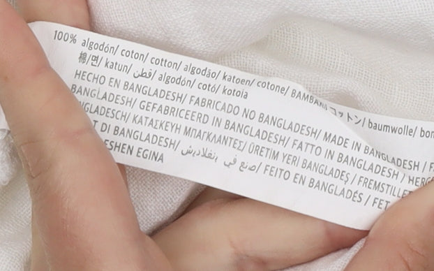 Bershka Women's White Button-Up Shirt - Size 8