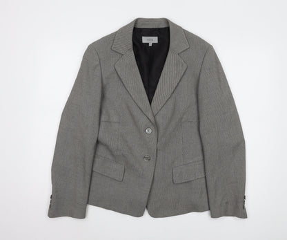 Marks and Spencer Women's Grey Blazer, Size 14, Regular Fit