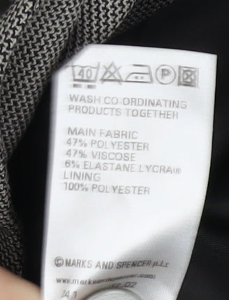 Marks and Spencer Women's Grey Blazer, Size 14, Regular Fit