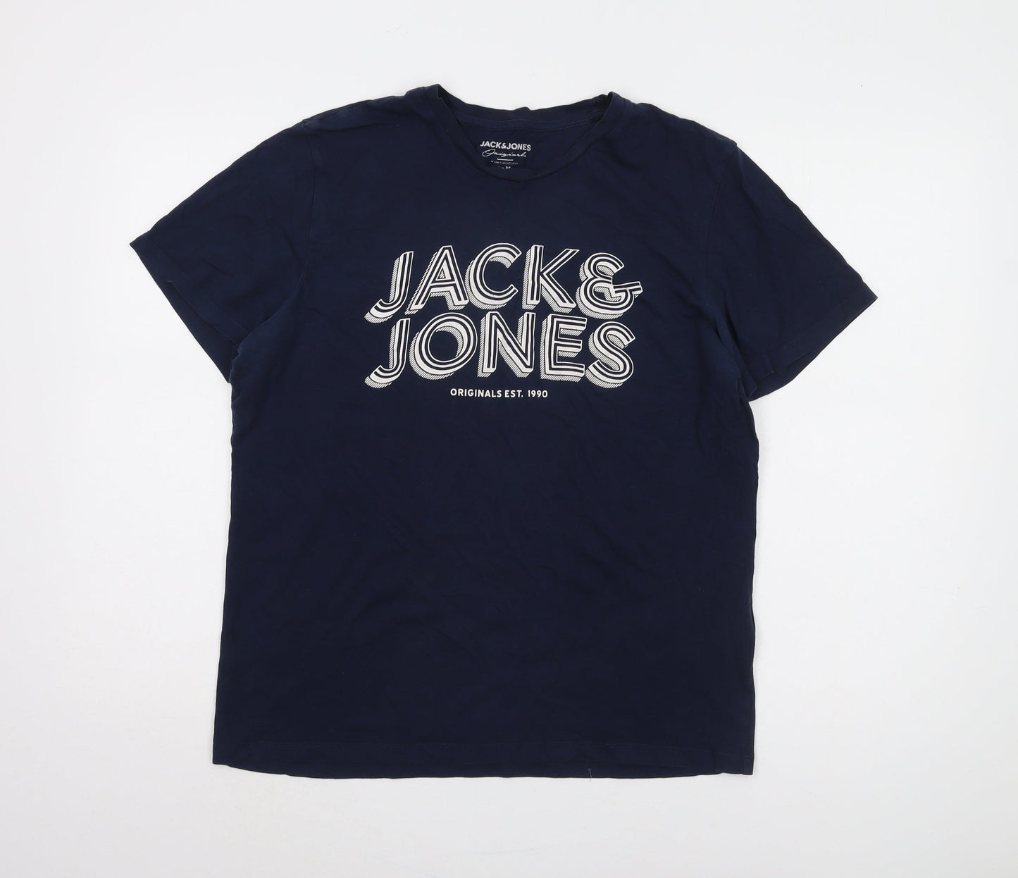 Mens UK Size M JACK & JONES Blue  T-Shirt