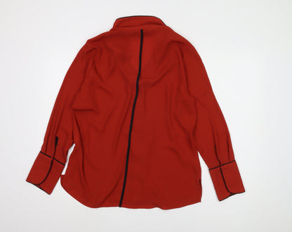 Womens UK Size 14 Marks and Spencer Red Basic Blouse
