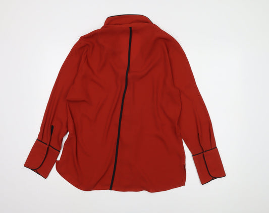 Womens UK Size 14 Marks and Spencer Red Basic Blouse