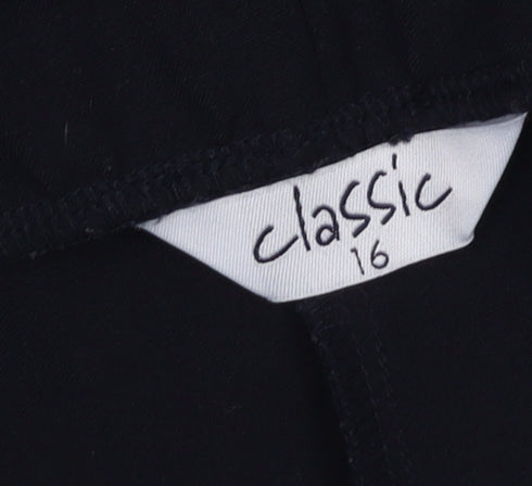 Classic Women's Black Classic Trousers Size 16