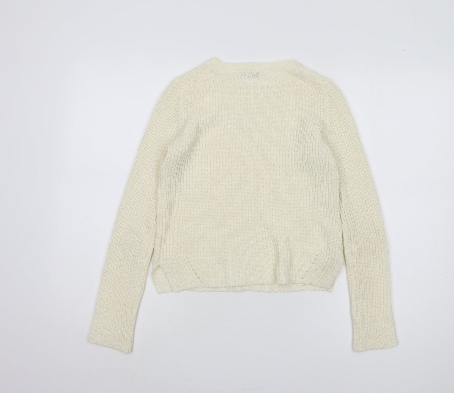 Womens UK Size S Bershka Ivory Pullover Jumper