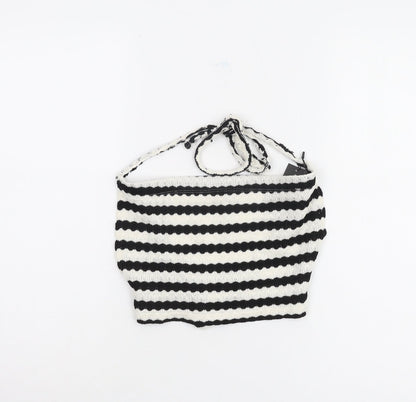 PrettyLittleThing Women's Halter Striped Cropped Camisole Size 8