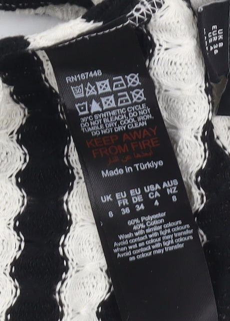 PrettyLittleThing Women's Halter Striped Cropped Camisole Size 8