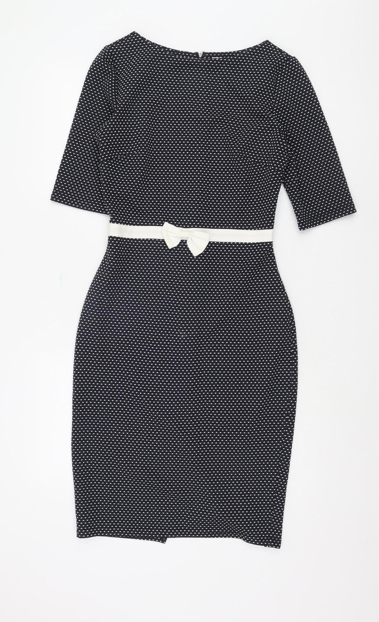 Paper Dolls Women's Black Polka Dot Sheath Dress