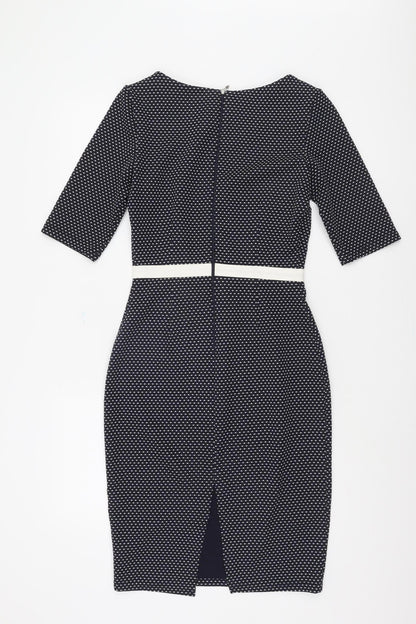 Paper Dolls Women's Black Polka Dot Sheath Dress