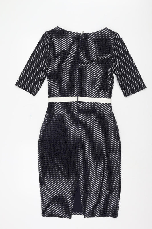 Paper Dolls Women's Black Polka Dot Sheath Dress