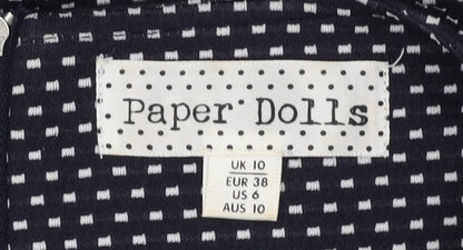 Paper Dolls Women's Black Polka Dot Sheath Dress