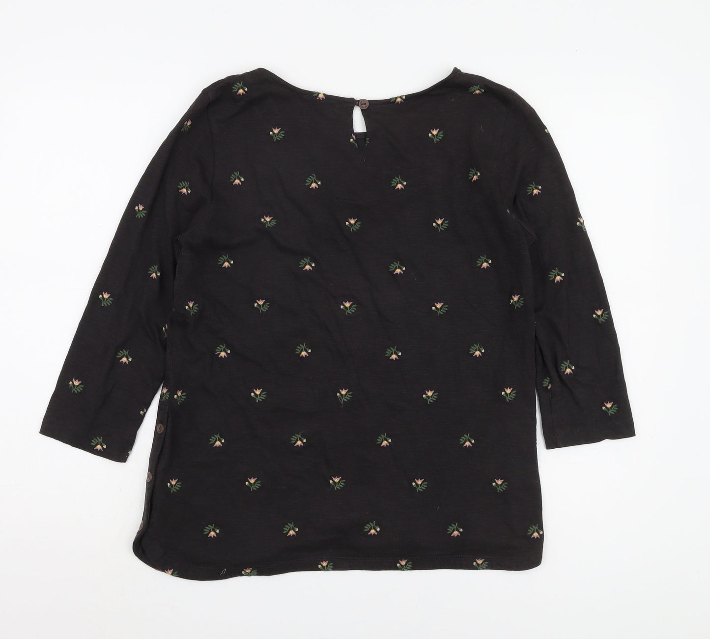 Womens UK Size 8 Fat Face Black Basic Blouse