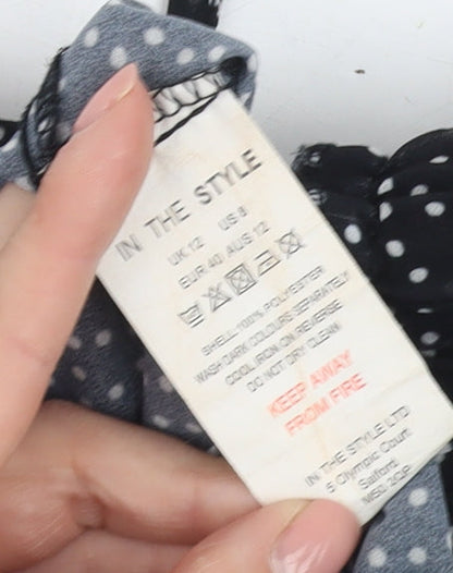 In The Style Women's Black Polka Dot Shorts Size 12