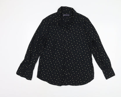 Womens UK Size 12 Marks and Spencer Black Basic Button-Up