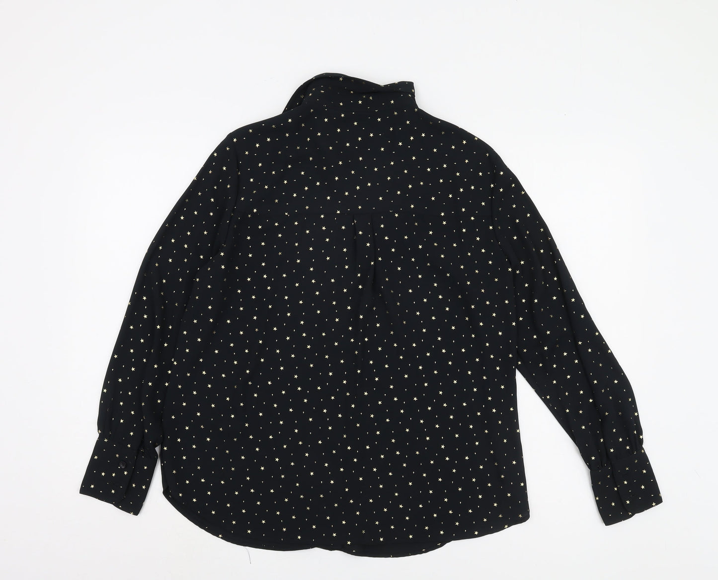 Womens UK Size 12 Marks and Spencer Black Basic Button-Up