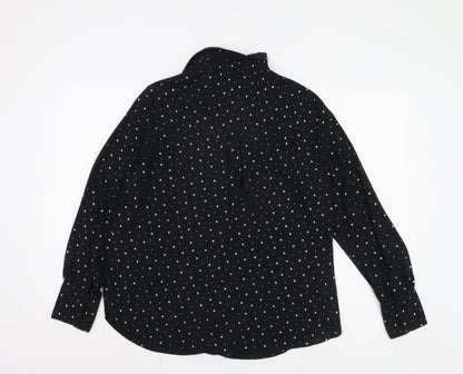 Womens UK Size 12 Marks and Spencer Black Basic Button-Up