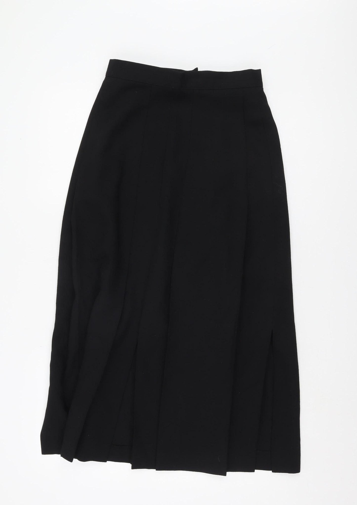Jacques Vert Women's Black Pleated Midi Skirt Size 12
