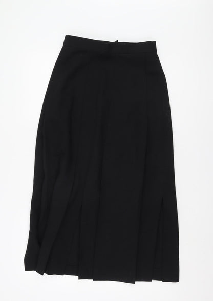 Jacques Vert Women's Black Pleated Midi Skirt Size 12