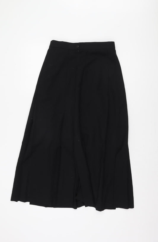 Jacques Vert Women's Black Pleated Midi Skirt Size 12