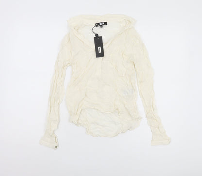 Womens UK Size XS Bik Bok Ivory Basic Blouse