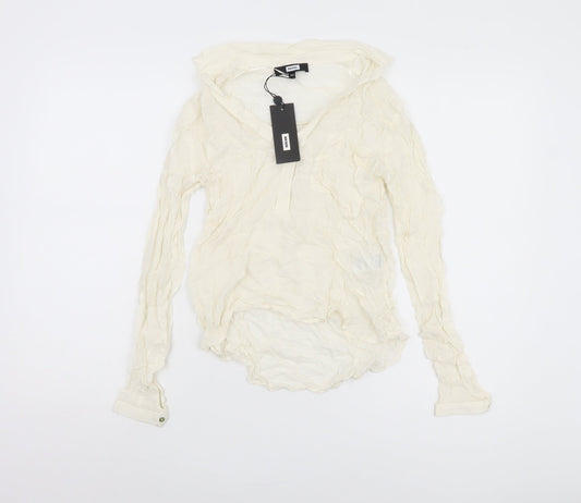 Womens UK Size XS Bik Bok Ivory Basic Blouse