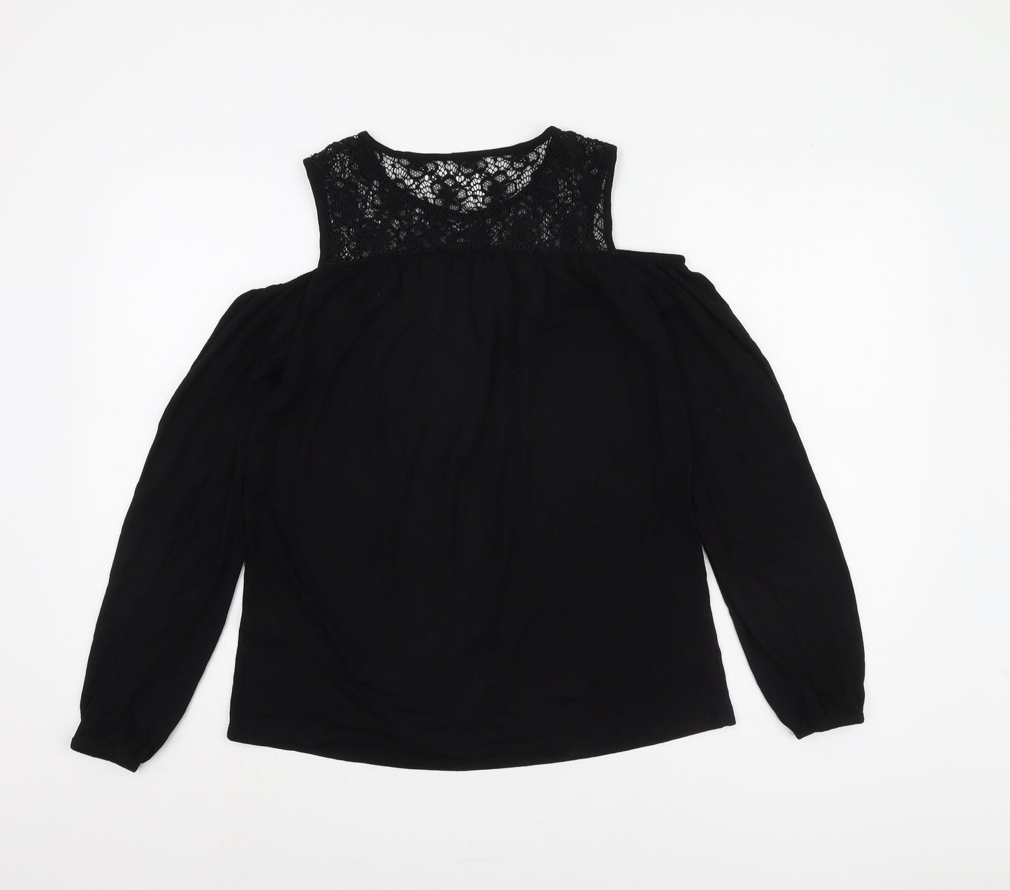 Womens UK Size 6 Laura Scott Black Basic Blouse