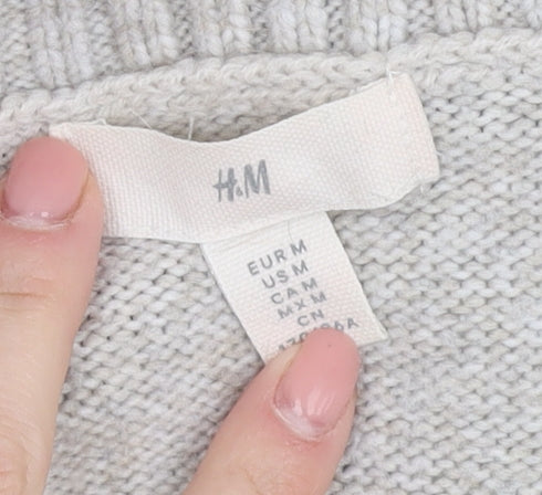 Womens UK Size M H&M Grey Pullover Jumper