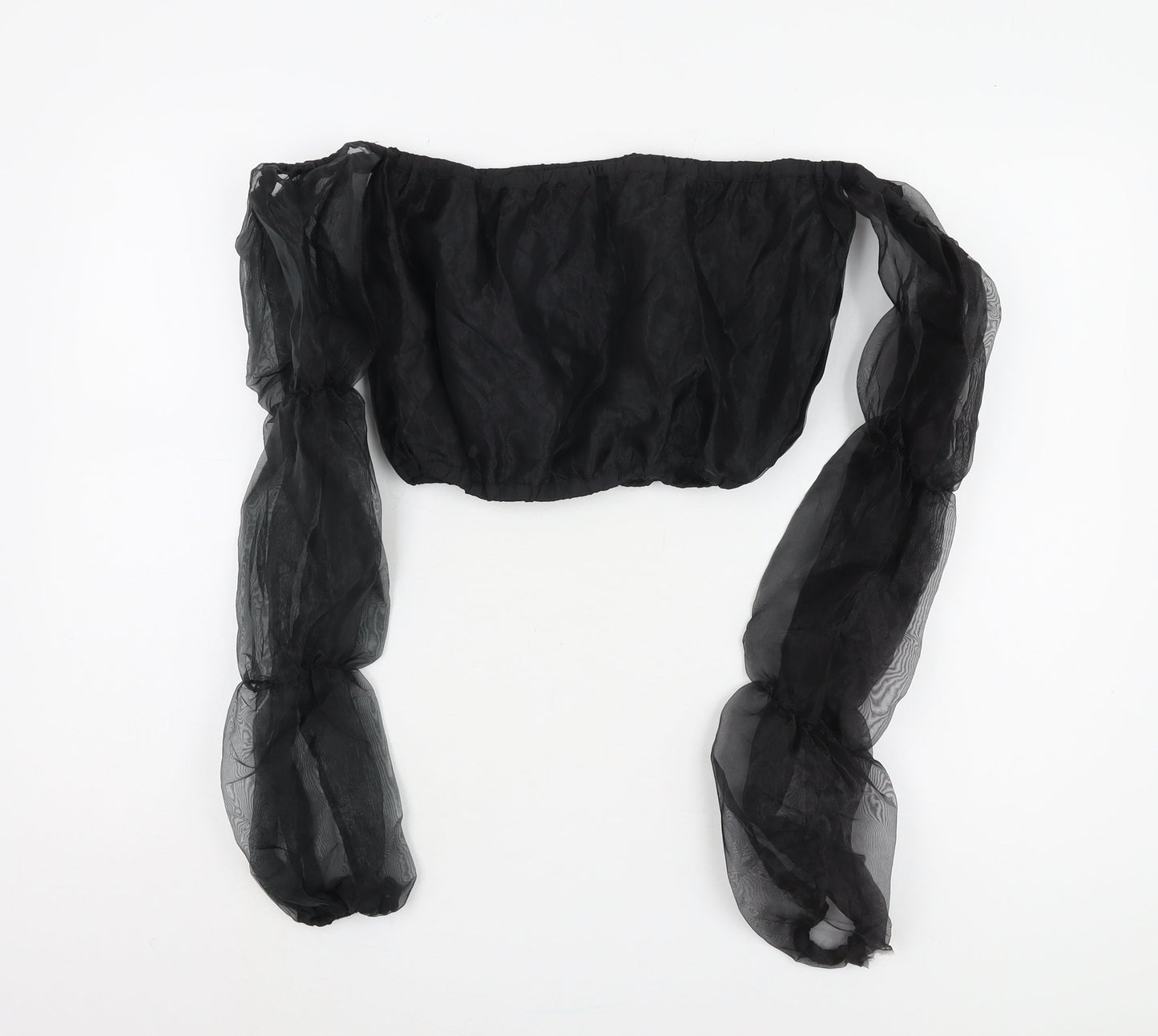 Nasty Gal Women's Black Cropped Blouse UK 10