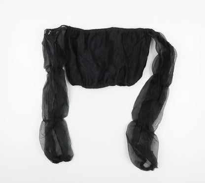 Nasty Gal Women's Black Cropped Blouse UK 10