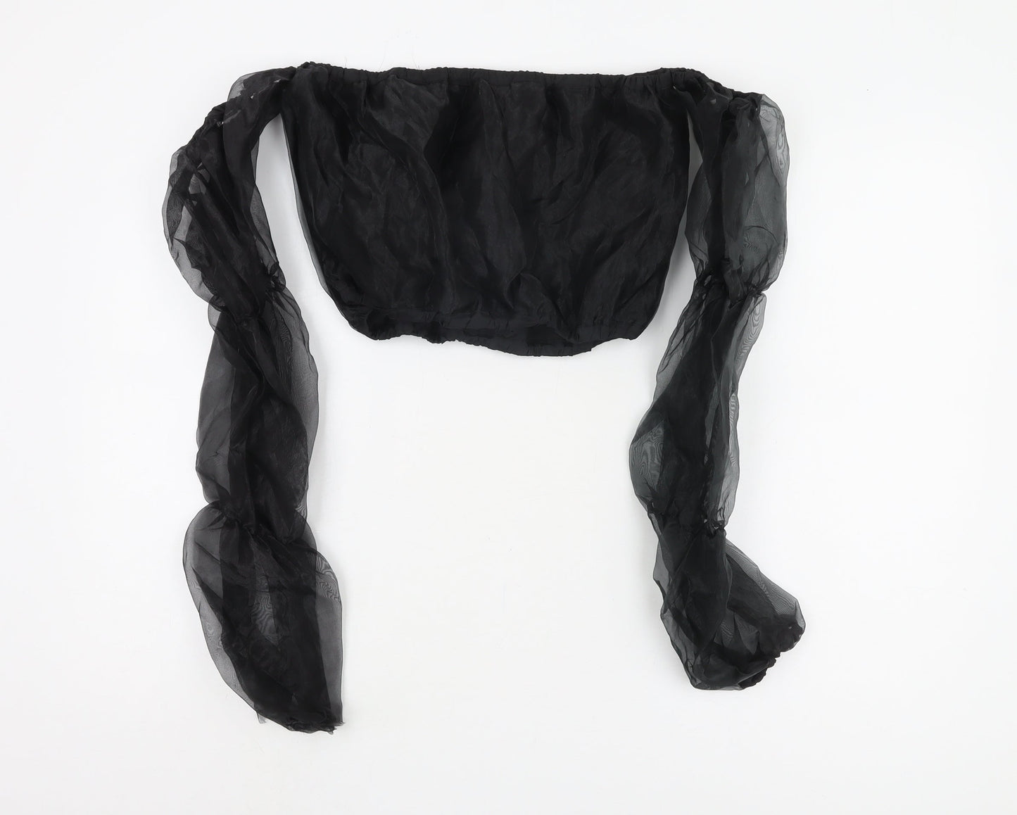 Nasty Gal Women's Black Cropped Blouse UK 10