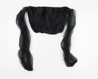 Nasty Gal Women's Black Cropped Blouse UK 10