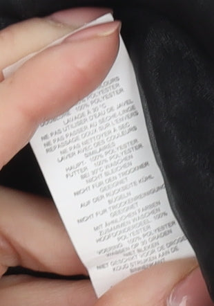 Nasty Gal Women's Black Cropped Blouse UK 10