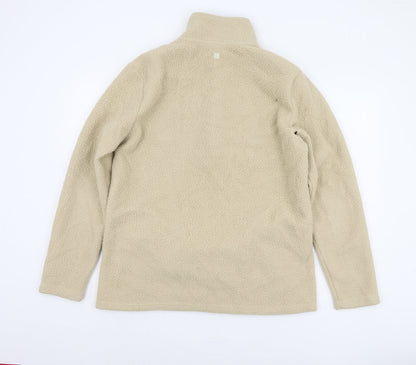 Teens UK Size L Mountain Warehouse Beige 1/4 Zip Sweatshirt